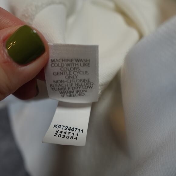 J. Jill Pants Womens Medium Wearever Collection White Pull On Straight Lined - Picture 8 of 11